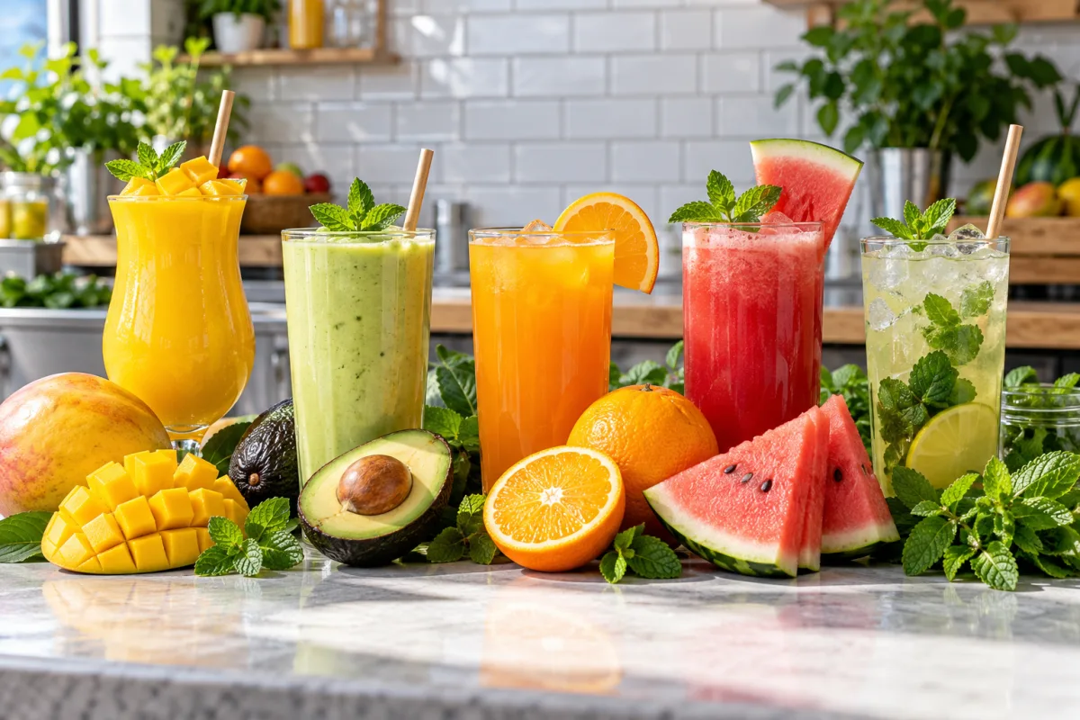 Editorial illustration for Popular Fresh Juice Combinations in UAE Cafeterias