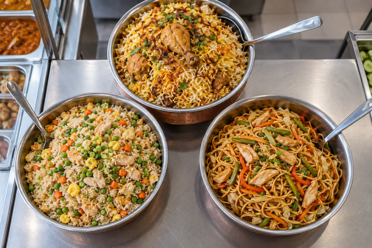 Editorial illustration for Biryani, Fried Rice and Noodles: How Menu Categories Differ