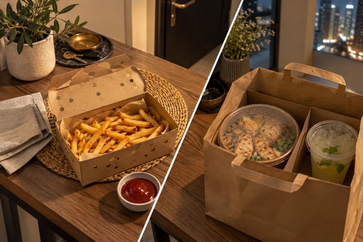 Editorial illustration for Takeaway vs Delivery: Keeping Hot and Cold Items in Good Condition