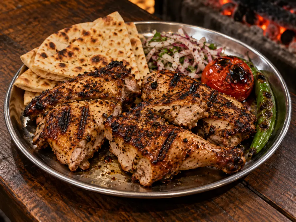 Editorial representation of Chicken Pepper Charcoal