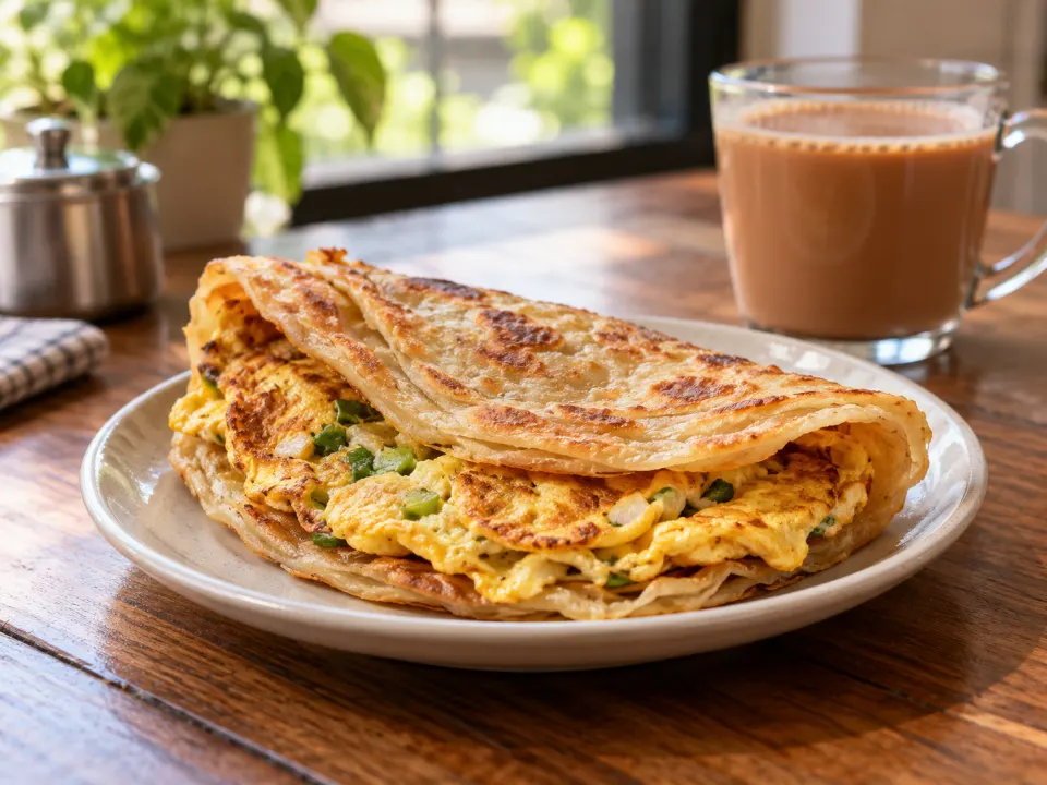Editorial representation of Egg Paratha